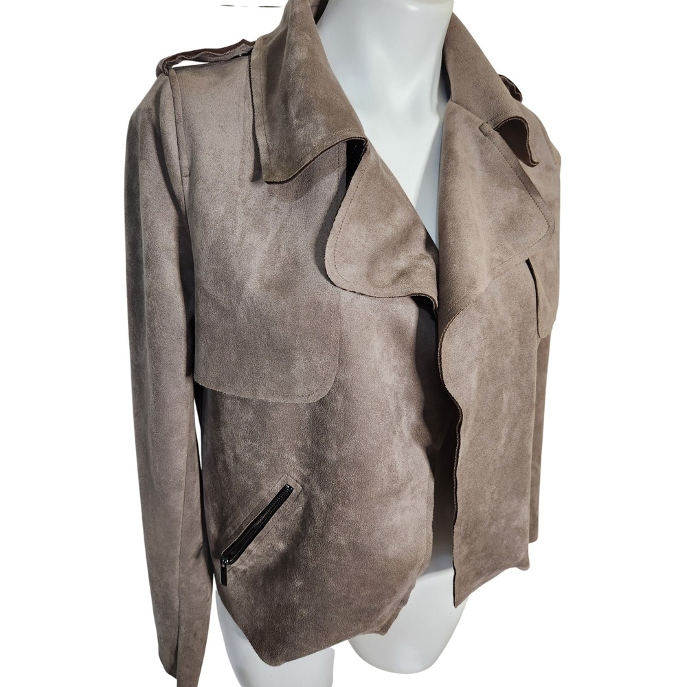 suede moto jacket Taupe KUT from the Kloth Size Small